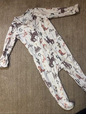 Caden Lane 6-12 Bamboo cowboy footie
